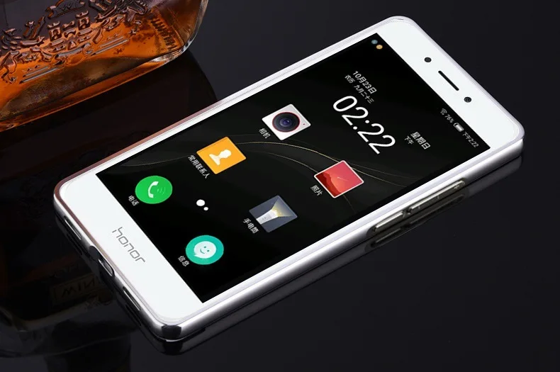 Роскошный чехол для huawei Honor 6 8 9, Зеркальный Алюминиевый бампер, металлическая акриловая задняя крышка для huawei Honor 5C 5X 6C 6A, чехлы для телефонов