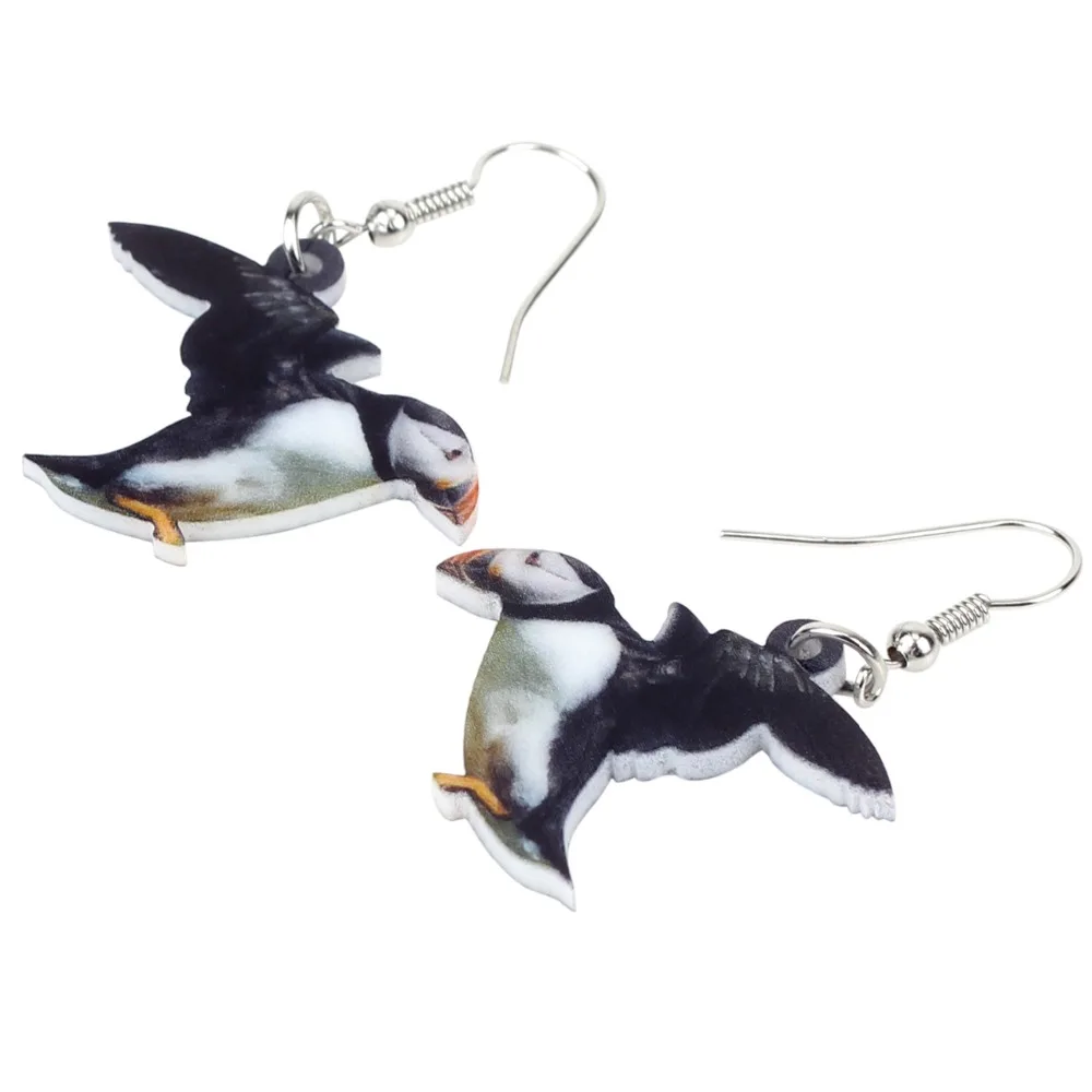 WEVENI Акриловые Модные летающие мешковатые серьги с птицами новые длинные висячие