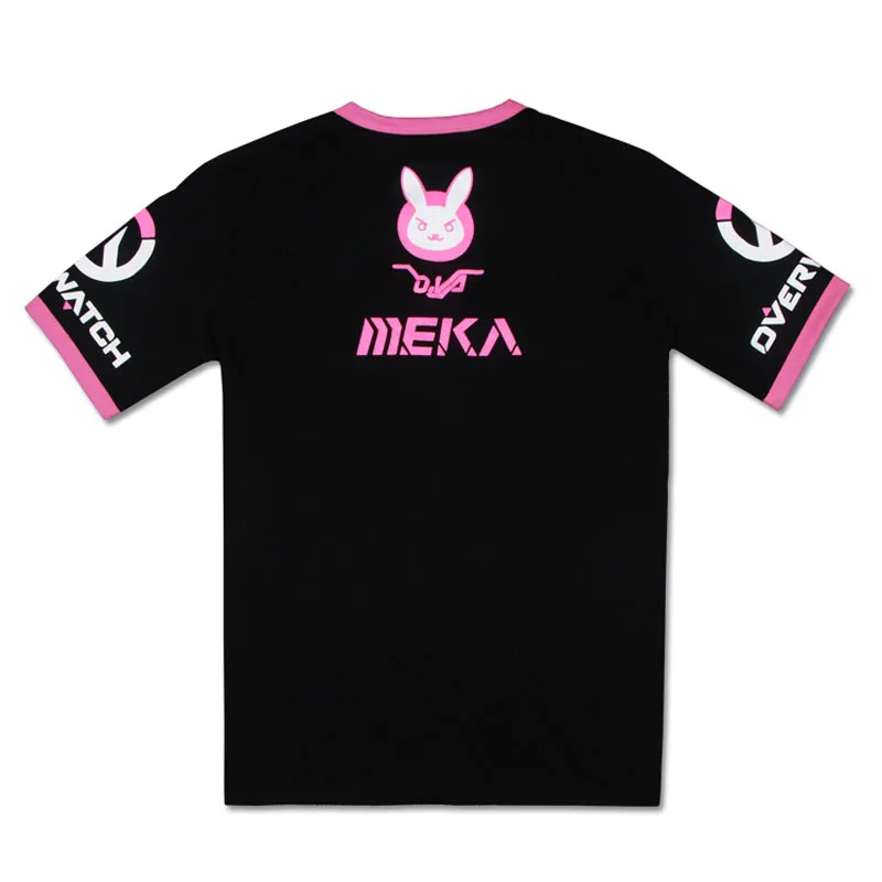 Новинка модная футболка для косплея по мотивам игры OW D.VA Rabbit Dva футболки с