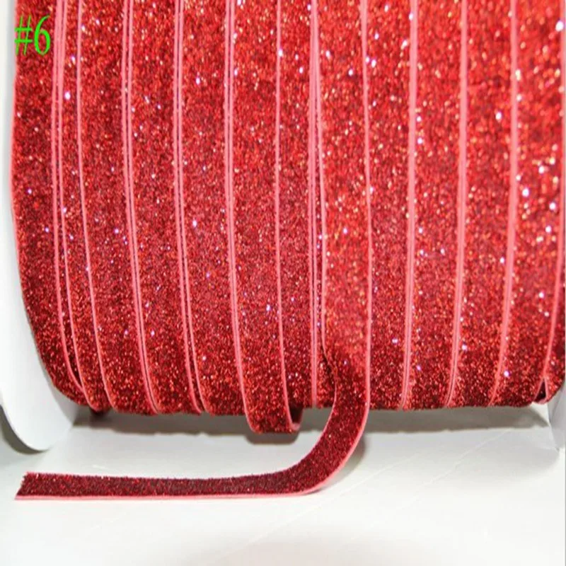 250 ярдов/партия 3/8 ''3/8" замороженный Блестящий эластичный спандекс атласные ленты повязка на голову для волос кружевная отделка ручной работы Швейные