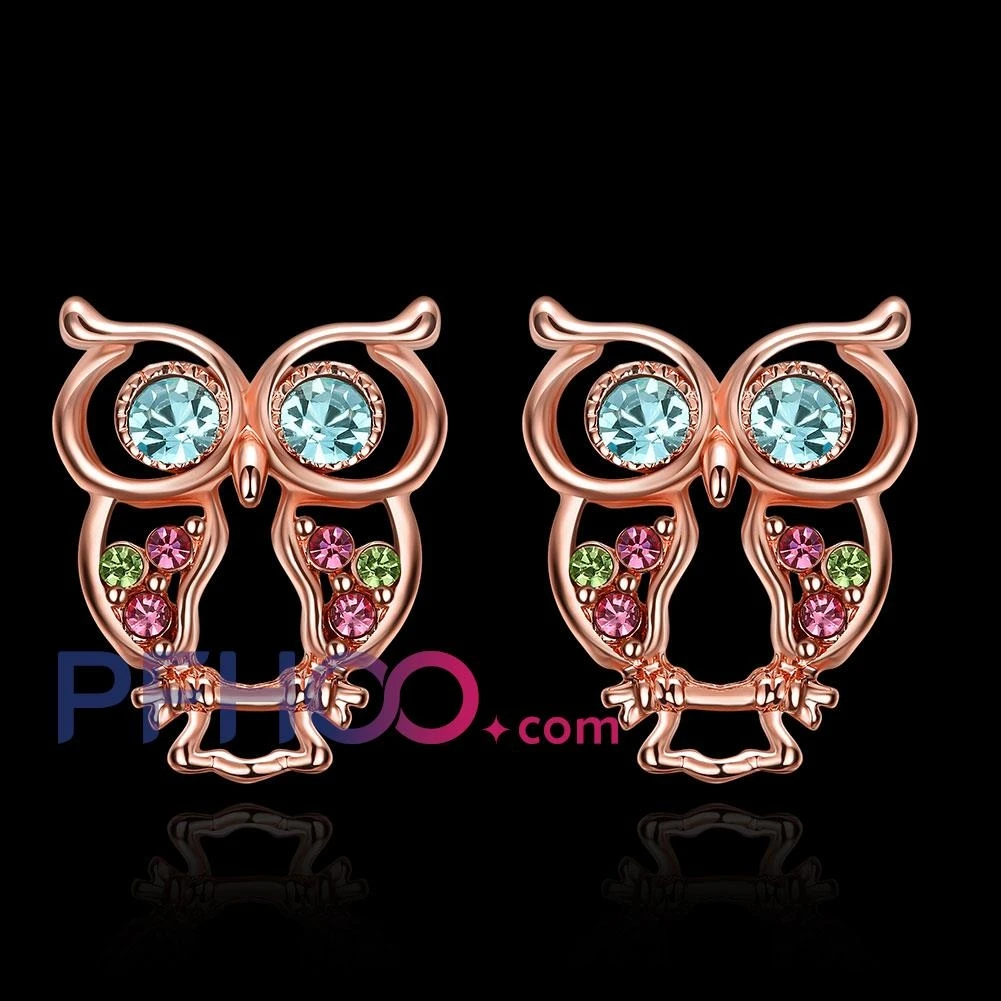 Сова aretes mujer boucles d'oreuilles милые серьги brincos 2018 orecchini pendenti золотой цвет Dahu Rico