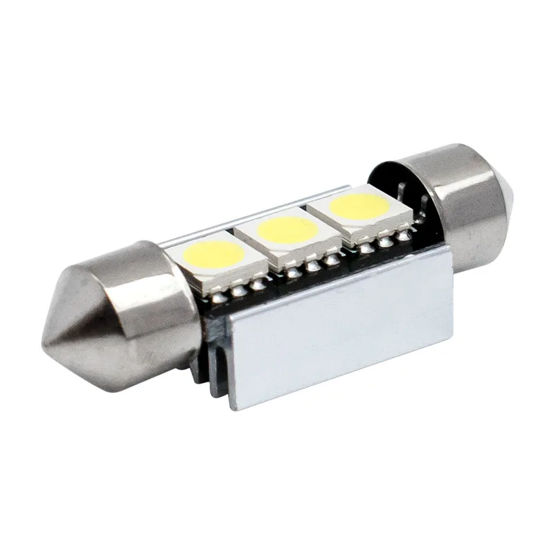 10 шт. 36 мм C5W C10W CANBUS без ошибок Festoon 3 led 5050 smd авто номерной знак светильник лампа для