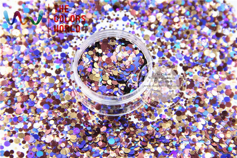 RAM321 249 смешивание цветов точечные фигуры круглые Блестки для дизайна ногтей гель