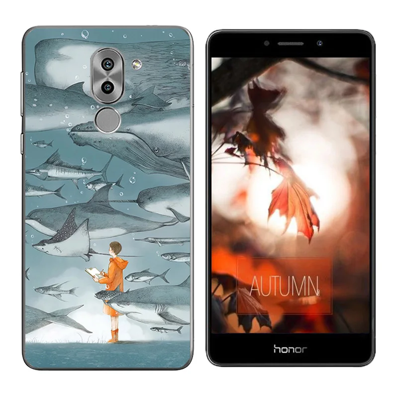 Чехол для Huawei Honor 6X с принтом млекопитающих задняя крышка GR5 2017 Чехлы чехол Mate 9 Lite