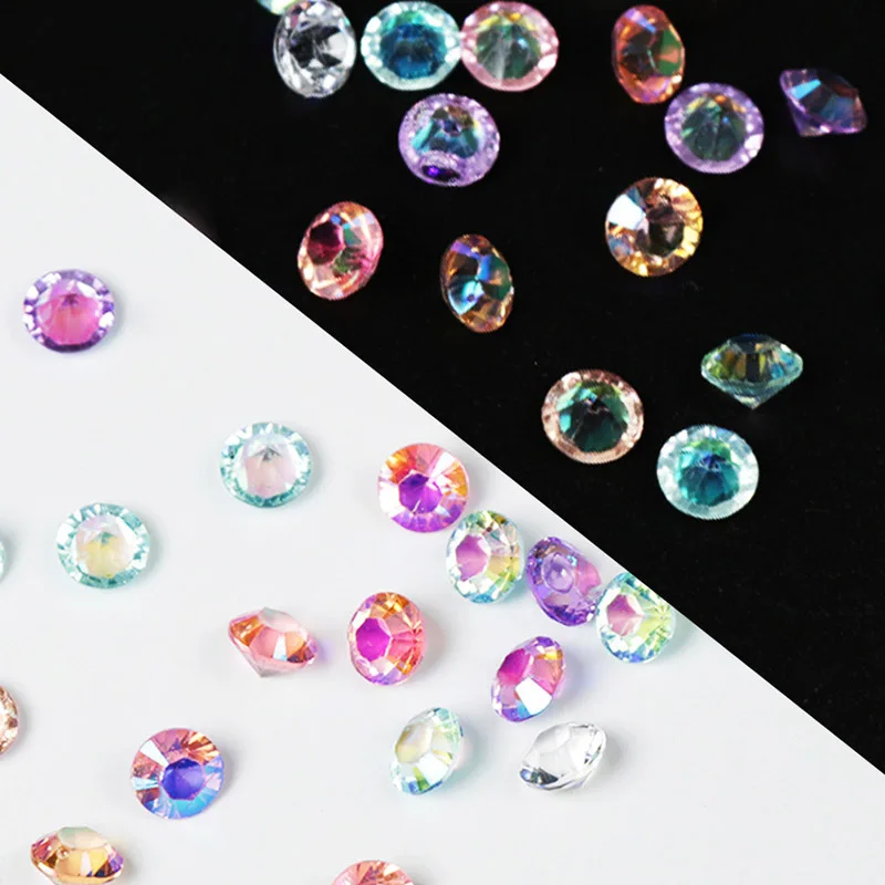 1 чехол смешанные цвета прозрачные стразы из смолы для ногтей кристалл дизайна