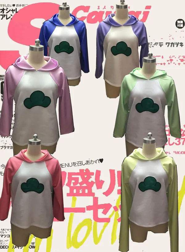 Osomatsu-san Косплей летние куртки для мужчин и женщин Karamatsu тройники Osomatsu San Хэллоуин