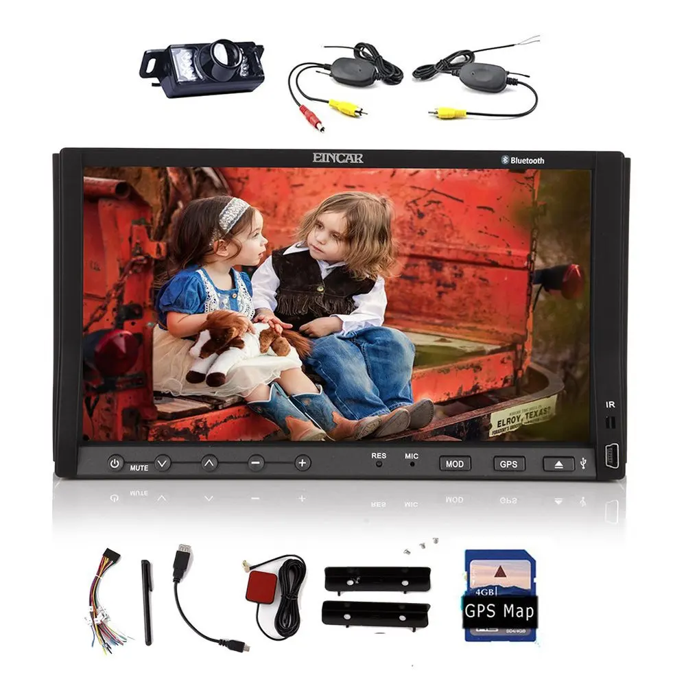 Беспроводная Камера + 2015 WinCE 8 В тире двухместный 2 din 7 &quotHD Стерео Автомобилей