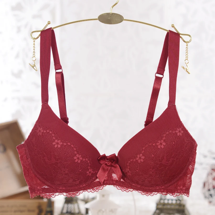 Бюстгальтер пуш ап Женский кружевной мягкий Бралетт 3/4 три четверти с тиснением bh
