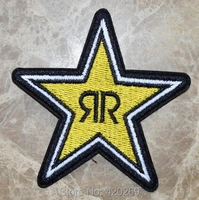 hot sale yello rockstar energy racing logo symbol iron on patches sew on patchappliques 100 quality