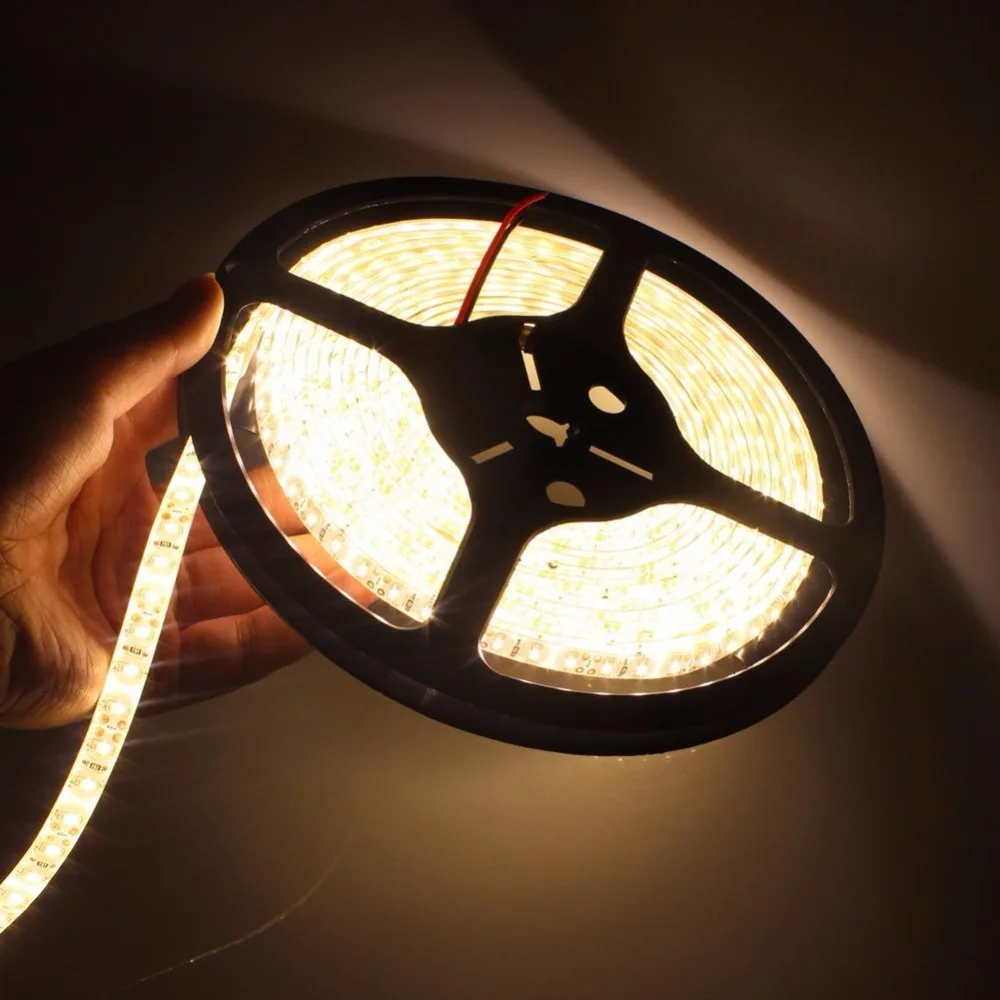 Светодиодный ленточный светильник 3014 smd 600led 5 м водонепроницаемый IP65 DC 12 В 3000K 6500K