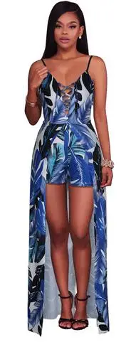 Элегантный Бохо на бретелях пляжный комбинезон Ромпер женские кружевные костюмы