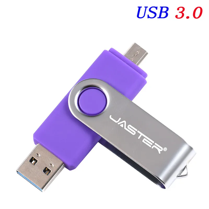 JASTER USB 3,0 OTG Usb флеш-накопители 8 ГБ 16 ГБ 32 ГБ 64 Гб 128 ГБ флеш-накопители двойной флеш-накопитель для системы android в розничной упаковке - Цвет: D