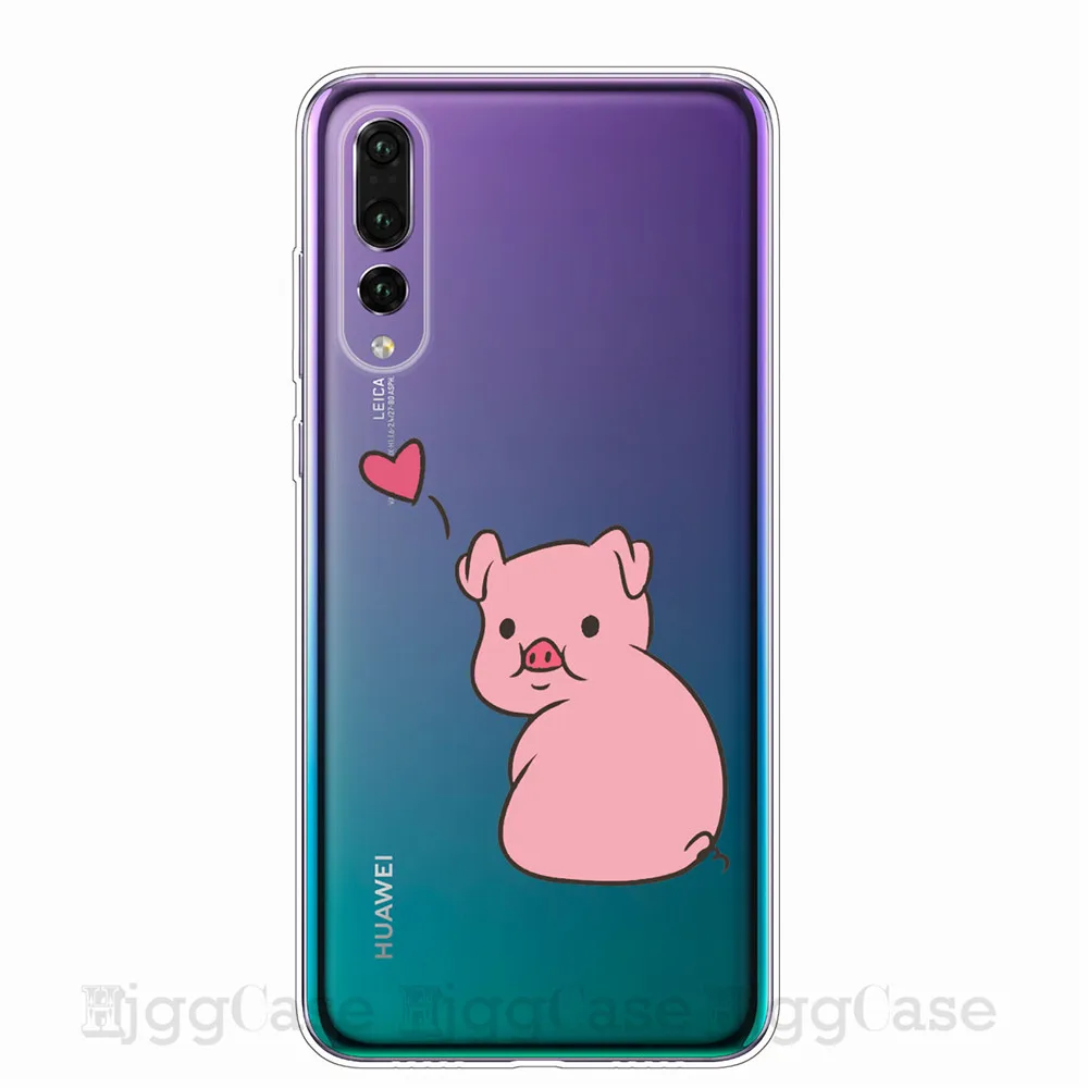 Забавный милый поросенок напечатанный телефон для huawei P10 P20 P30 Lite Pro чехол