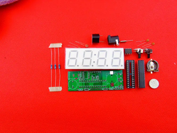 DIY Электронный микроконтроллер набор светодиодный цифровой термометр времени