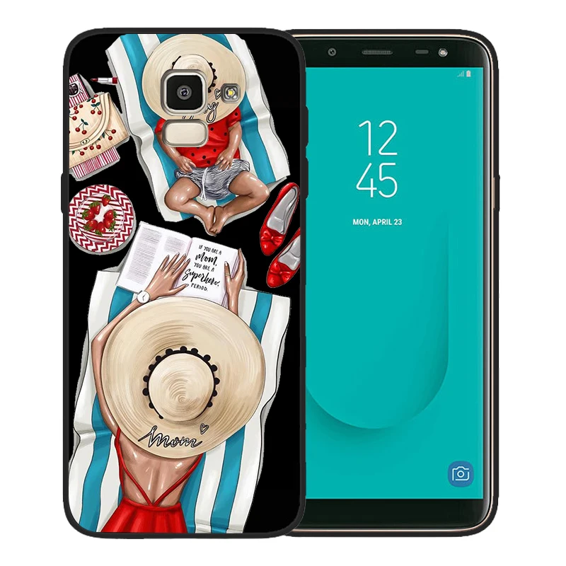 07 Чехол для телефона Samsung Galaxy S10, чехол s8, S7, S9, J7, J4, J6, J8 Plus, Note 8, 9, коричневый цвет, мама, ребенок, мышь, супер мама, девочка, Etui, чехол - Цвет: 07