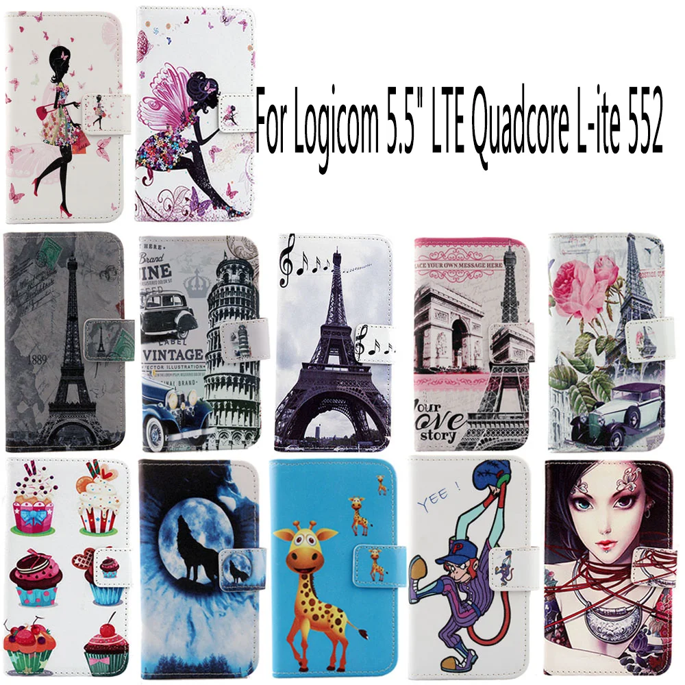 AiLiShi Новое поступление PU мультфильм Кожаный чехол для Logicom 5 &quotLTE Quadcore L ite 552