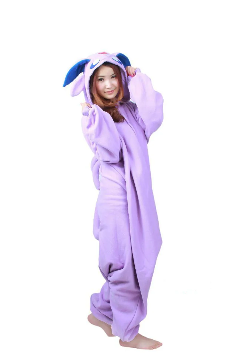 Мультфильм для взрослых флис женщин и мужчин аниме Espeon Фиолетовый унисекс