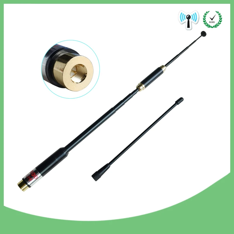 2 шт. двухдиапазонная телескопическая антенна SMA Male для рации BAOFENG UV 3R TONFA 985 TYT TH F5