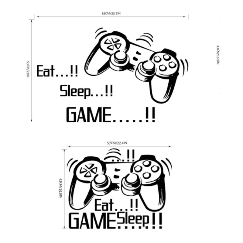 Eat Sleep Game виниловые украшения для дома игровой контроллер мальчиков спальни