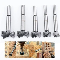 5pcslot forstner wood drill bit set center hole saw cutter woodworking tools with round shank set 15 20 25 30 35mm brand new bz