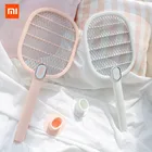 Электрическая мухобойка Xiaomi mijia, светодиодная аккумуляторная ловушка для насекомых, Жуков, мух, комаров, ракетка-убийца, 3-слойная сетка