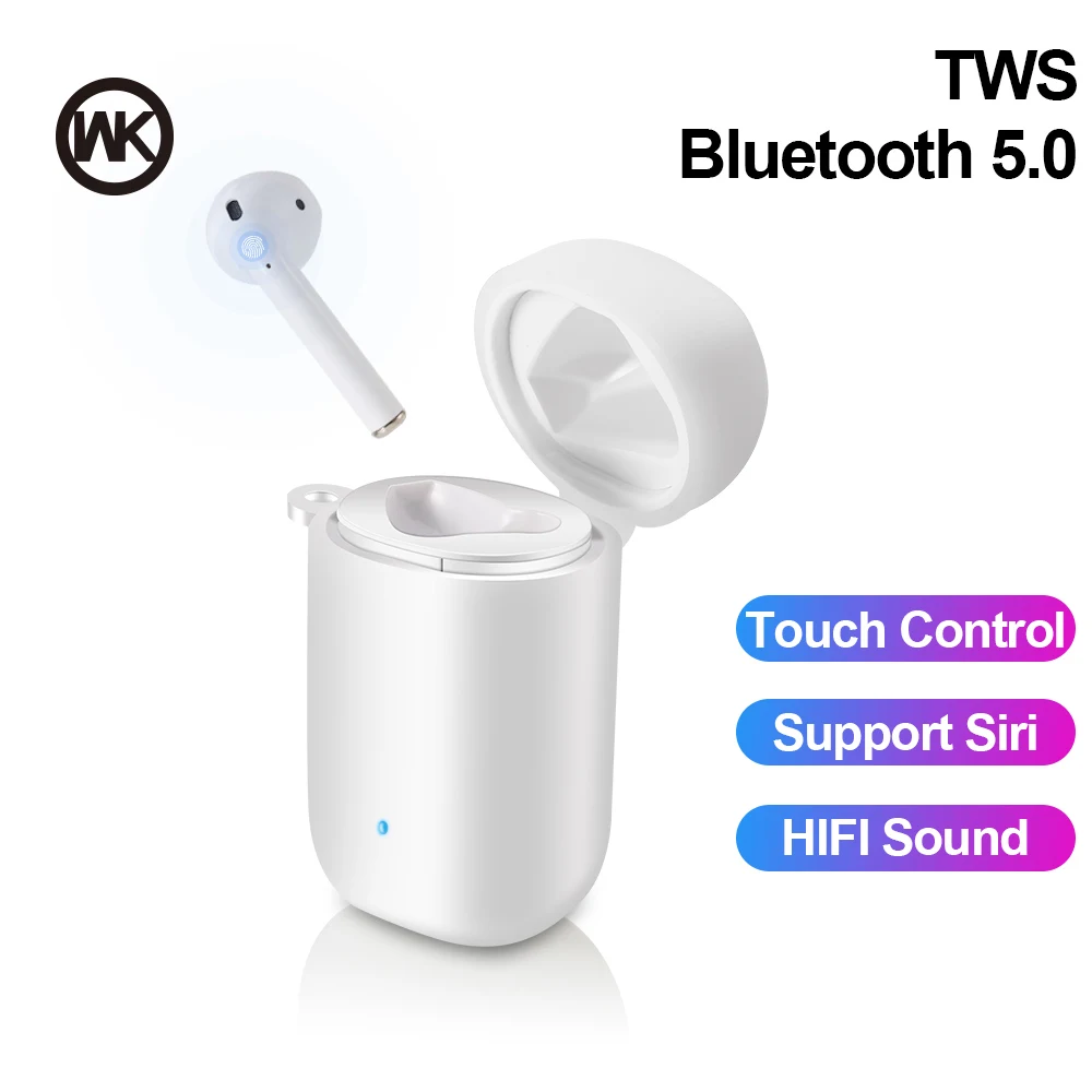 WK наушники вкладыши TWS с наушников Bluetooth 5 0 Беспроводной Eeadphones сенсорный