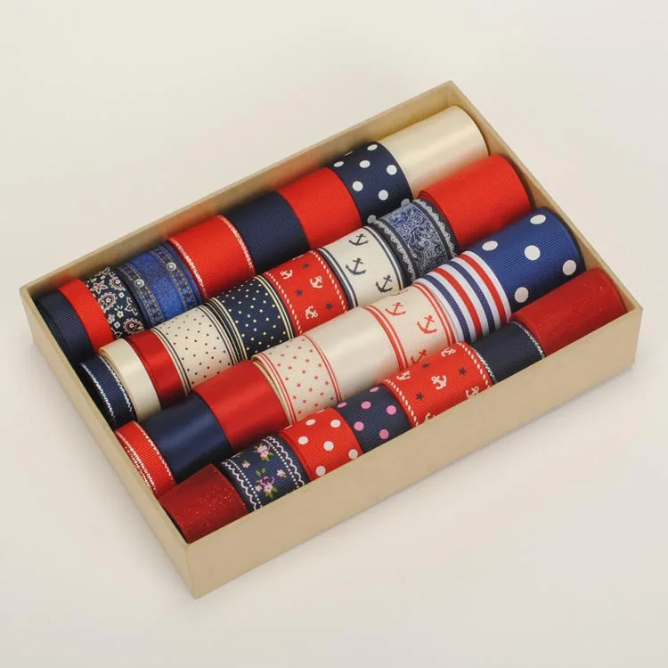 Набор лент 33 Ярда однотонная атласная и корсажная лента с принтом разные размеры