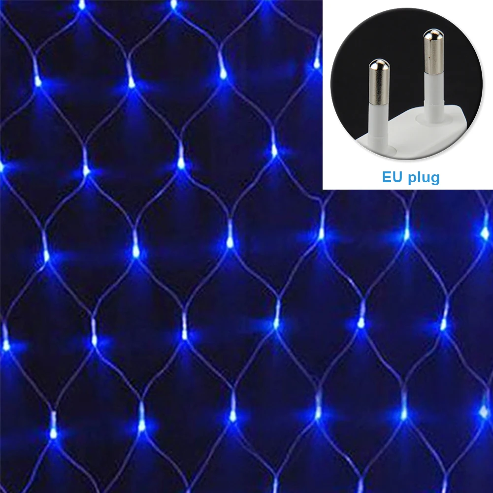 Светодиодный Строка сказочных огней сетка Шторы Рождество Свадебная вечеринка