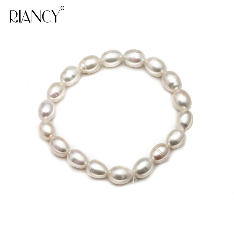 

Amazing price wholesale Fashion rice shape Natural freshwater Multicolor pearl bracelet send girlfriend to send mother