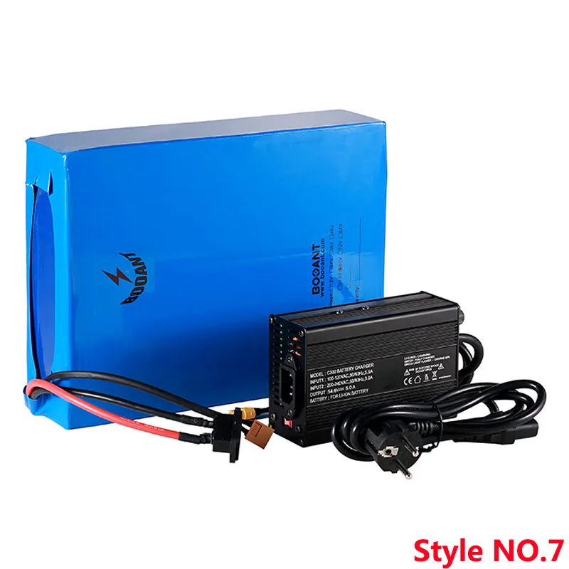 48V 17Ah rechargeable battery for Bafang 750W 1000W motor 13S 5P 48V electric bike battery for Panasonic 18650 cell+ 5A charger - Цвет: Style NO.7