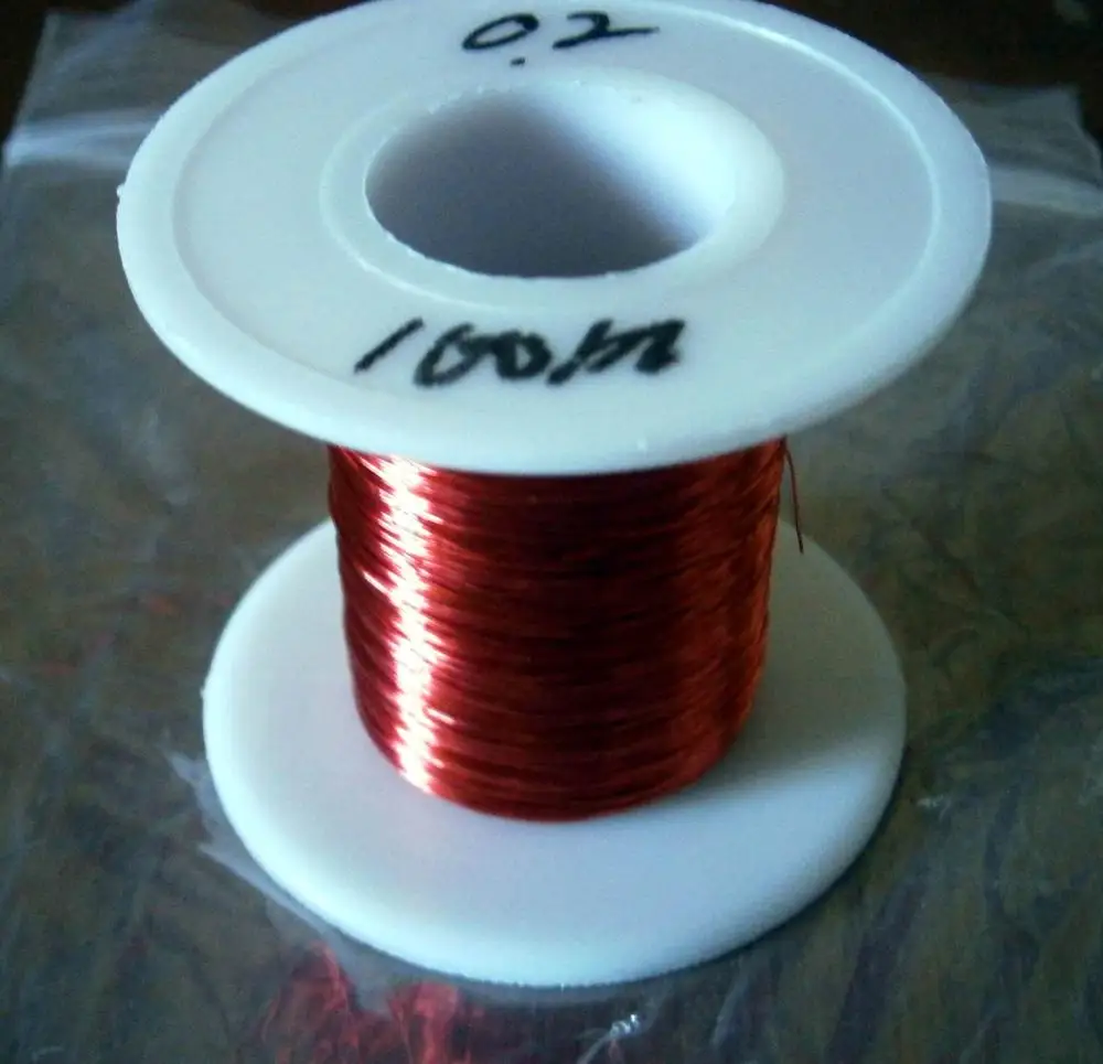 100 м/катушка красный Магнитный провод 0 2 мм эмалированная медная проволока