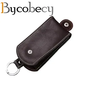 BYCOBECY Real Genuine Leather Smart Key Holder Car Key Wallet Organizer Car Key Storage Bag Housekee in USA (United States)