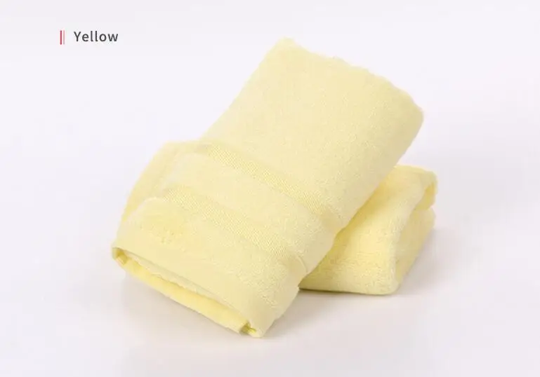 QCZX мягкое удобное бамбуковое полотенце Fibrils Bamboo Fibrils однотонное полотенце портативное для путешествий на открытом воздухе спортивное полотенце для мытья лица D40 - Цвет: Yellow