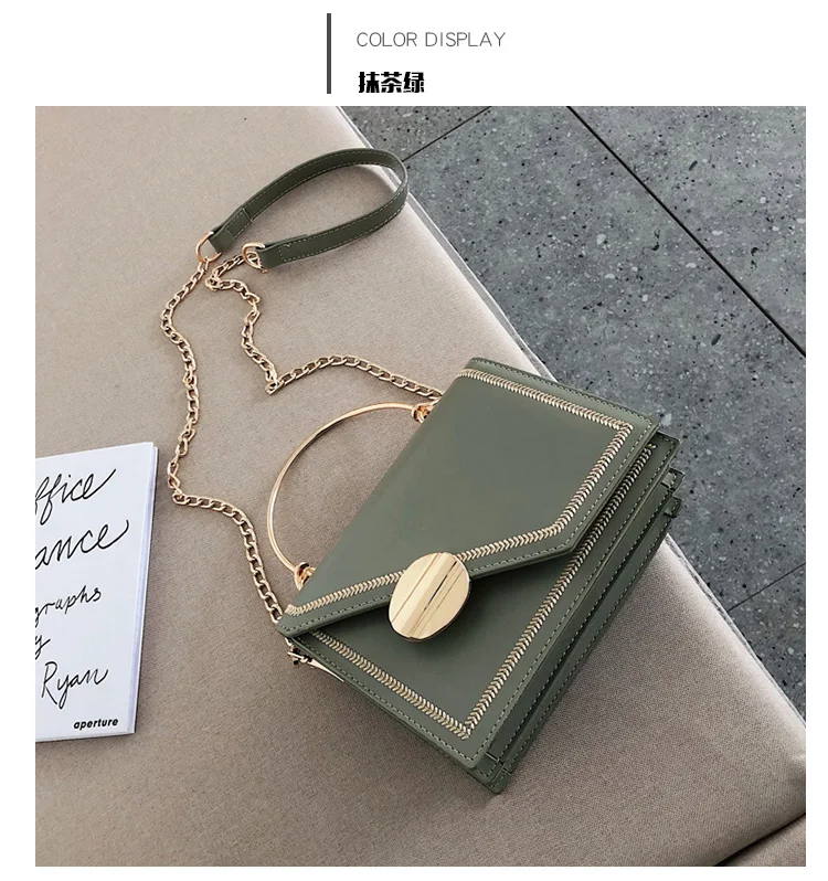 PUIMENTIUA Fashion Green PU Leather Crossbody Bags Women Small Handbag Bag Hand Bag Ladies Evening Bags