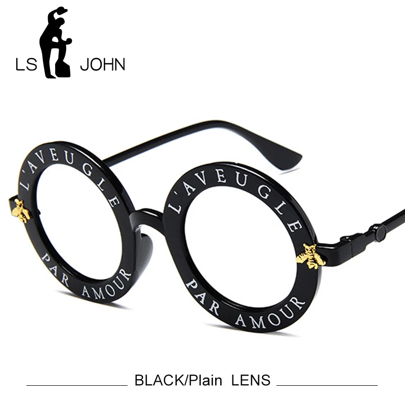 PLAIN LS JOHN, новинка, Ретро стиль, круглые солнцезащитные очки для женщин, фирменный дизайн, Ретро стиль, градиентные оттенки, солнцезащитные очки, UV400 Oculos Feminino Lentes - Цвет линз: PLAIN