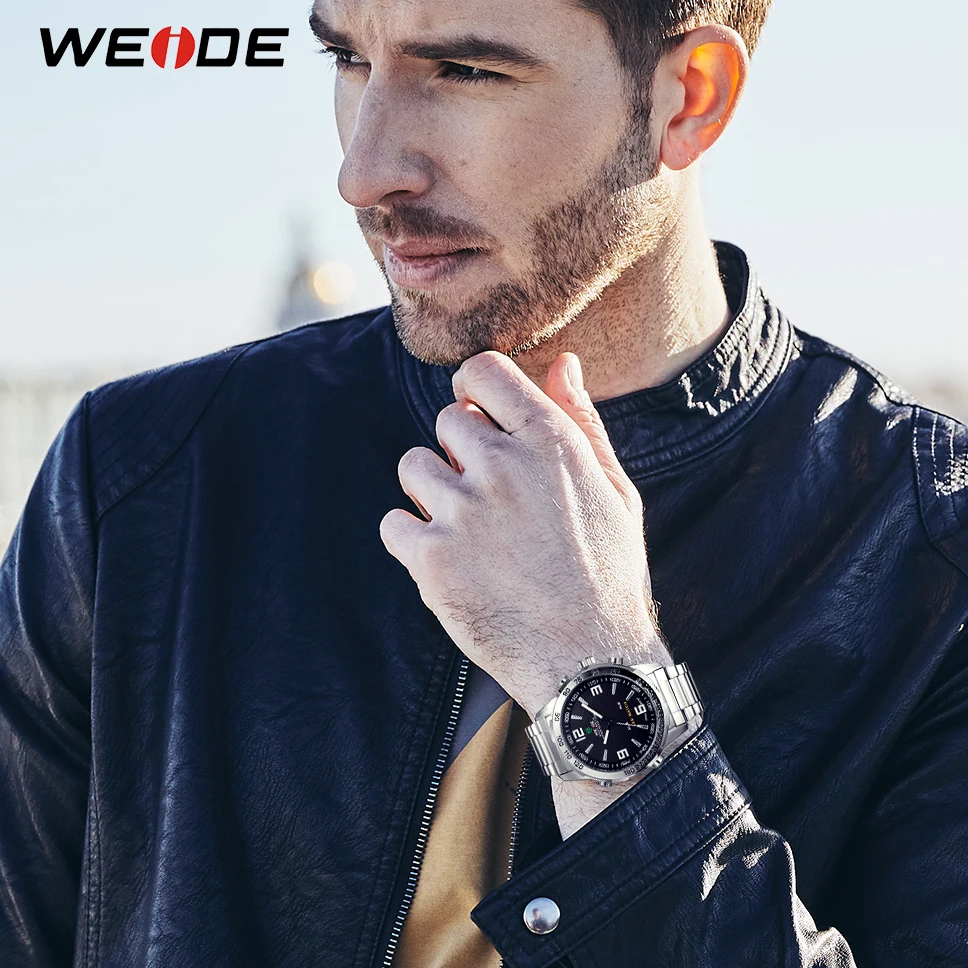 WEIDE спортивный Аналоговый светодиодный дисплей мужские часы 30 м