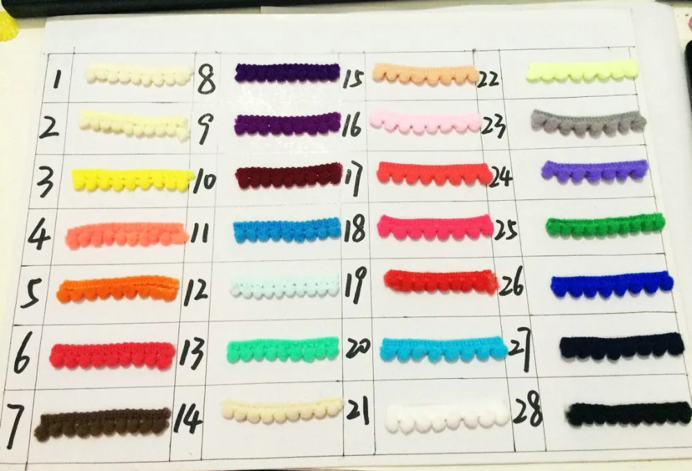 100 ярдов разноцветные помпоны или вы выбираете цвета ручная швейная окантовка |