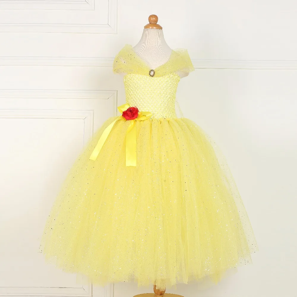 Из мультфильма Красавица и Чудовище Belle детей Свинка Пеппа Платье принцессы с