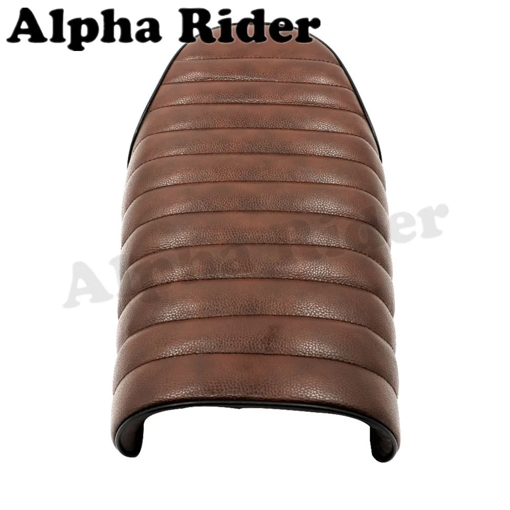 Плоский коричневый сиденье Кафе Racer винтажное седло для Suzuki GN125 GN250 GN400 GR650 GS250 GT250