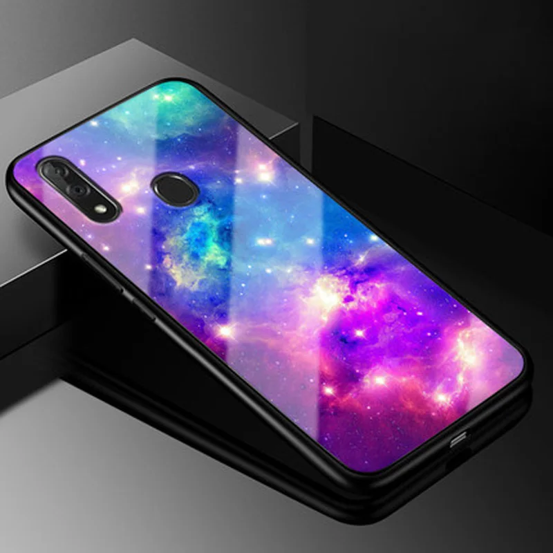 Чехол для zte blade V10, Модный чехол из закаленного стекла+ чехол с мягкими краями для zte blade V10 V1000, стеклянный жесткий чехол s V 10, оболочка funda