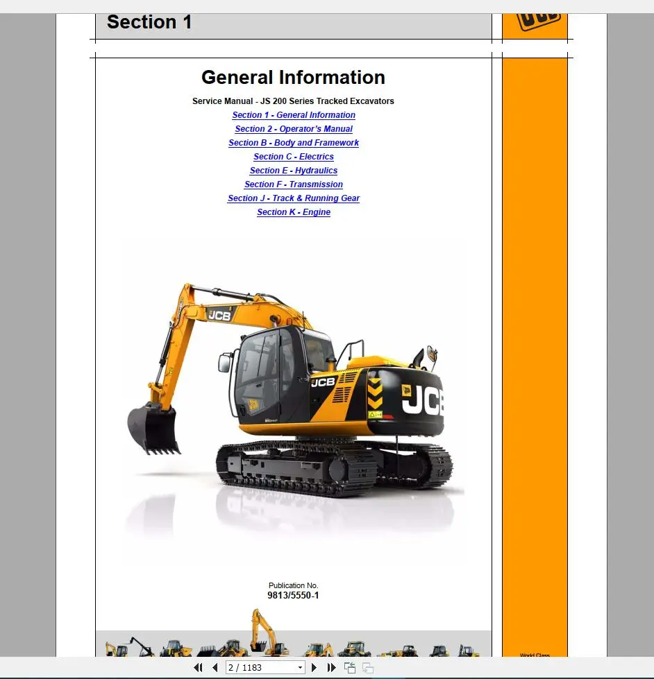Инструкции сервис JCB 2019 PDF|ПО| |