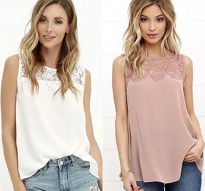 Модные женские летние свободные цветочные кружева жилет наряды Топы шифоновая