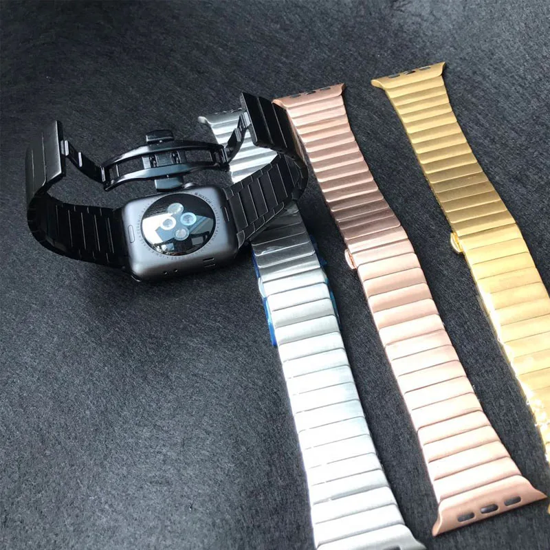 Браслет из нержавеющей стали и роскошный металлический ремешок для apple watch All Series