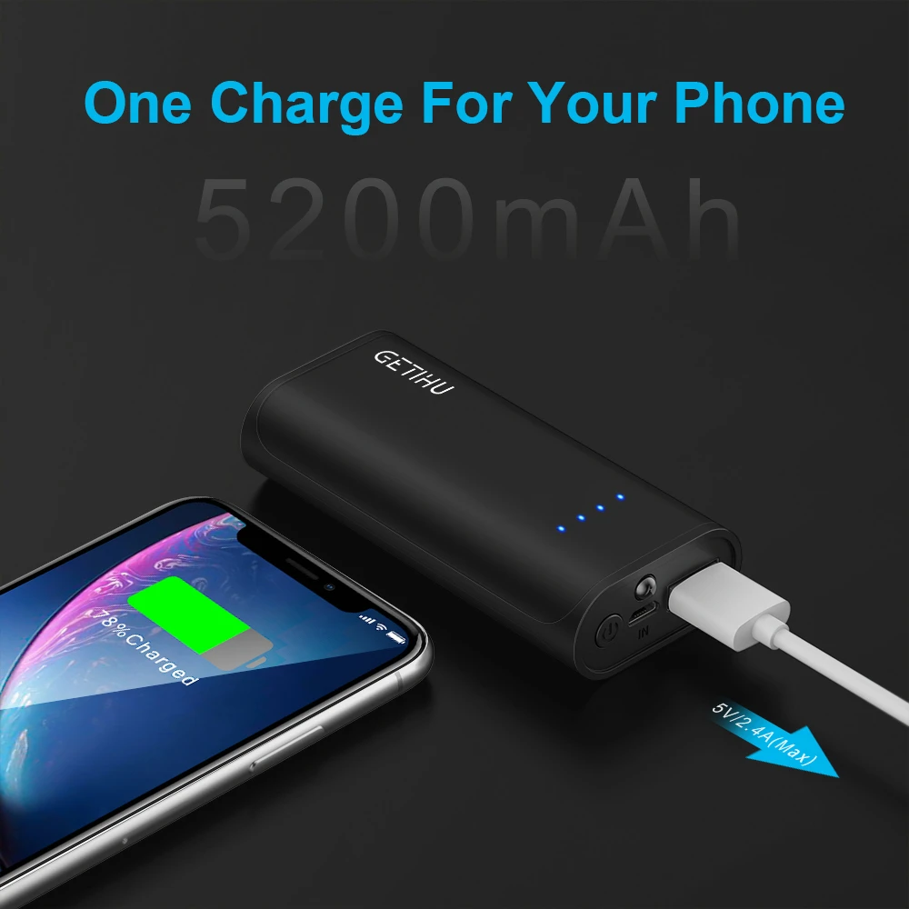 Внешний мини аккумулятор INIU на 5200 мА · ч с USB портом|Внешние аккумуляторы| |
