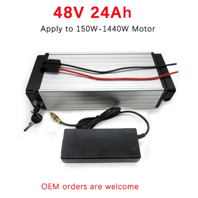 48V 24Ah 1000W 750W Electric Bike Battery E Scooter Silver Fish Lithium Ion Pack For Bicycle Motor | Спорт и развлечения