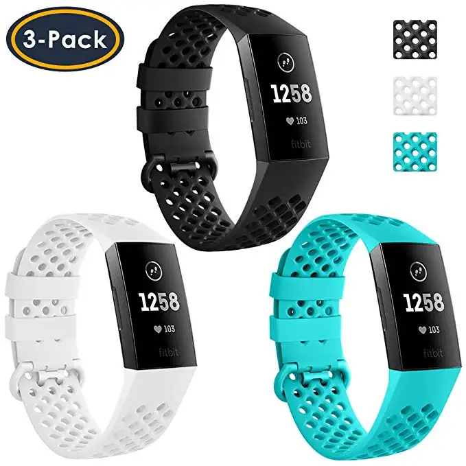 Фиолетовый 3 шт., Модный женский мужской браслет, ремешок для Fitbit Charge, 3 ремешка для замены, Мужские t Часы Для Fitbit Charge3 Смарт-часы аксессуары - Цвет: Фиолетовый