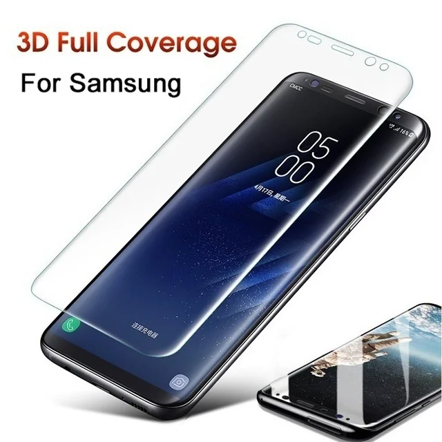 3D полное покрытие закаленное защитное Стекло для Samsung Galaxy S6 Edge S8 S7 Plus Note 8 Экран