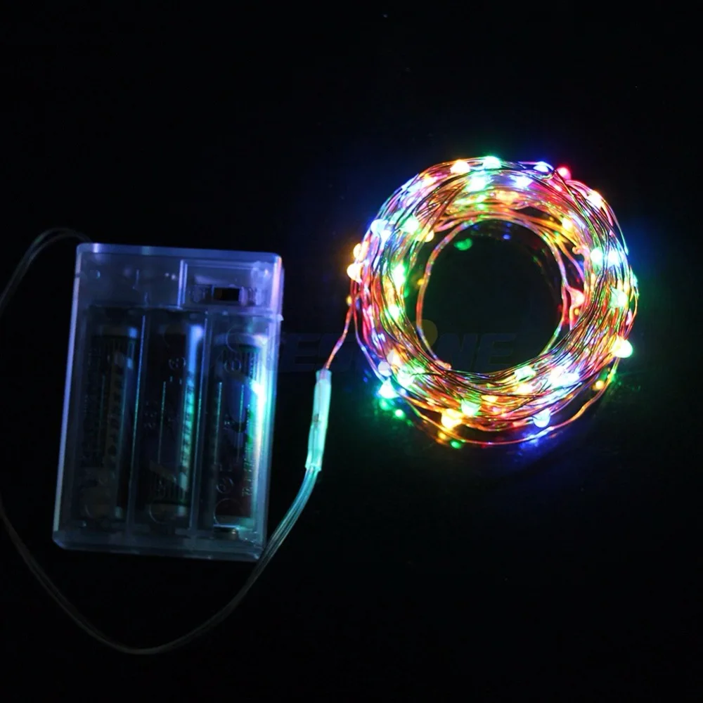 AXESHINE 10 м 100 LED 3XAA батарея светодиодные гирлянды для рождественской вечеринки