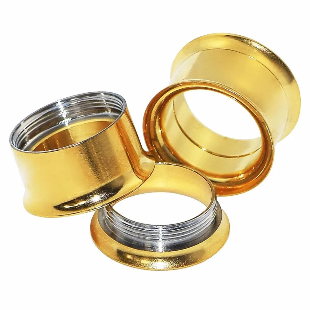 Распродажа 6 цветов ювелирное изделие для пирсинга тела двойная вспышка тоннель