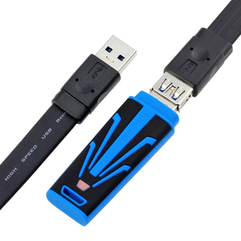 Плоский Удлинительный Кабель USB 3 0 м 1 5 А сверхскоростной удлинитель кабеля